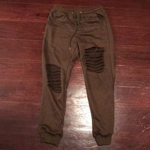 Olive Green Jogger Sweatpants